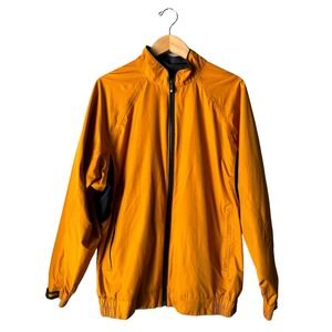 FootJoy FJ Dryjoy Tour Collection Jacket Mens Large Yellow Windbreaker Golf L